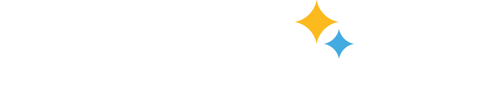 White text reads "Designed to blume" on a light gray background. The word "blume" is larger, and above the letter "u" are two diamond-shaped stars—one yellow, one blue—perfect for an Elementor footer design.